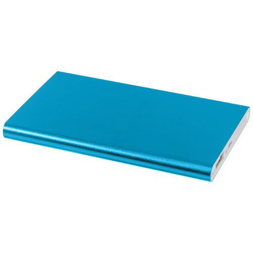 Batterie de secours publicitaire en aluminium de 4000 mAh - PEP Bleu clair